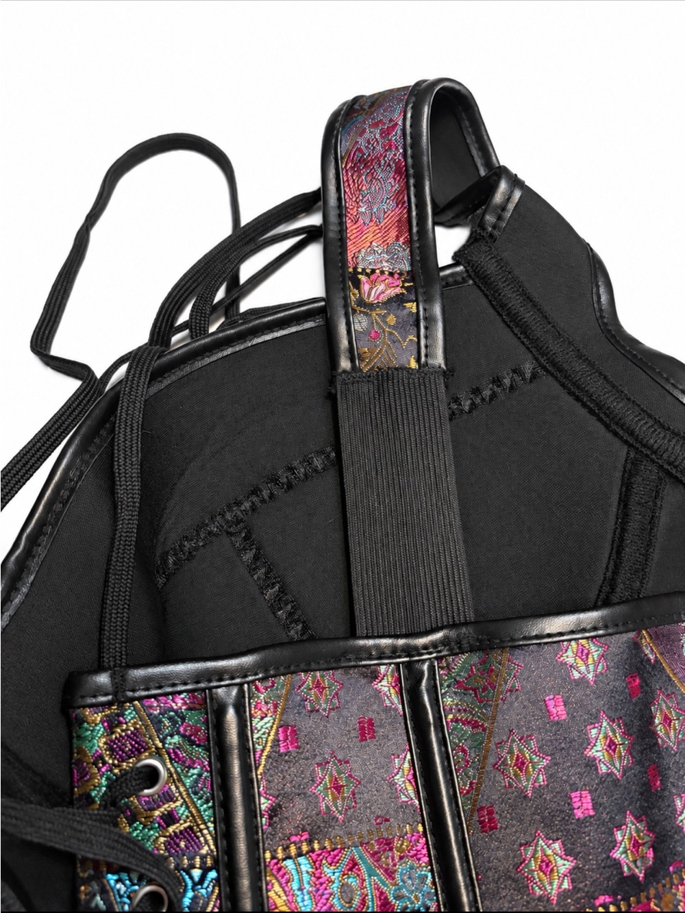 Victorian gothic Boho Jacquard Overbust Corset Top - Picture 2 of 14